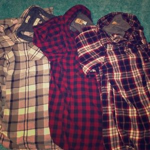 3 Flannel shirts